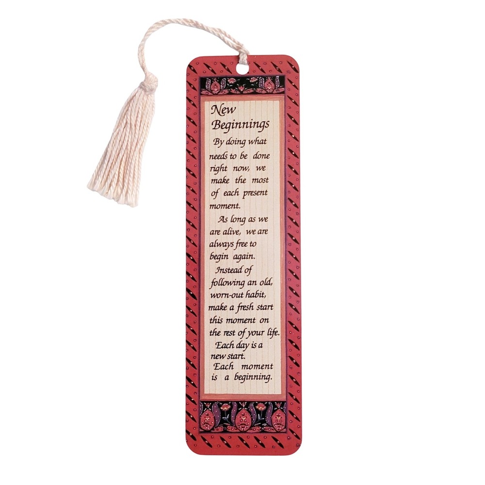 Vintage 80s New Beginnings Bookmark- Inspirations- Hazelden- 1987 Artworks, RH01